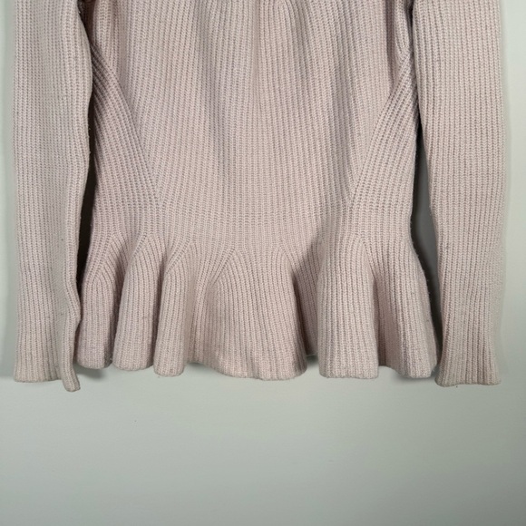 Ted Baker London Wool Blend Knit Peplum Pullover Sweater Shirt Blush Pink Size 2 - Picture 2 of 5
